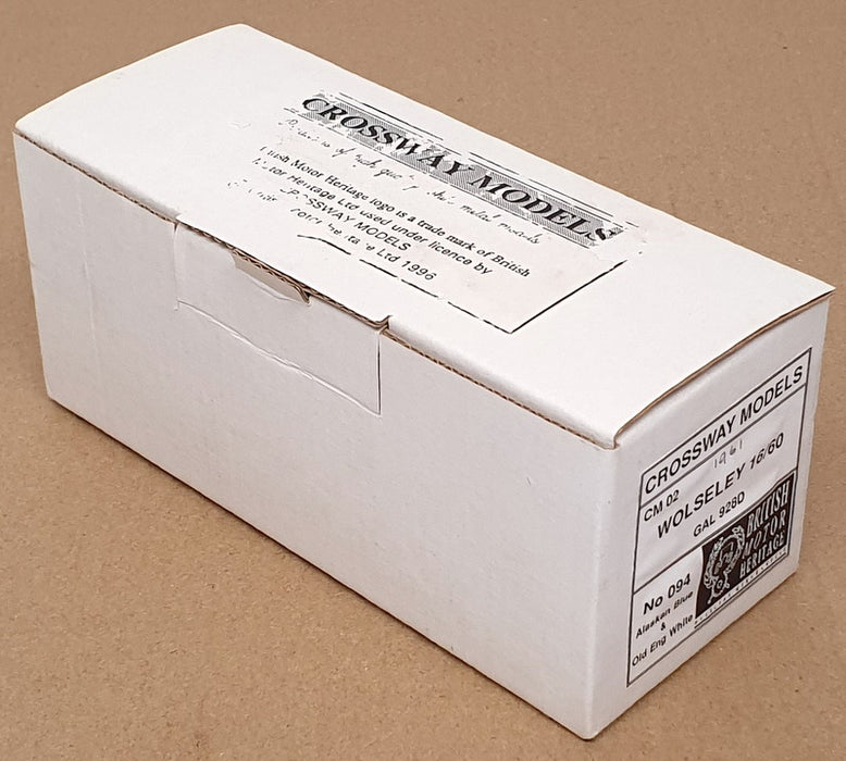 Crossway Models 1/43 Scale CM02 - 1961 Wolseley 16/60 - 1 of 100 ONLY