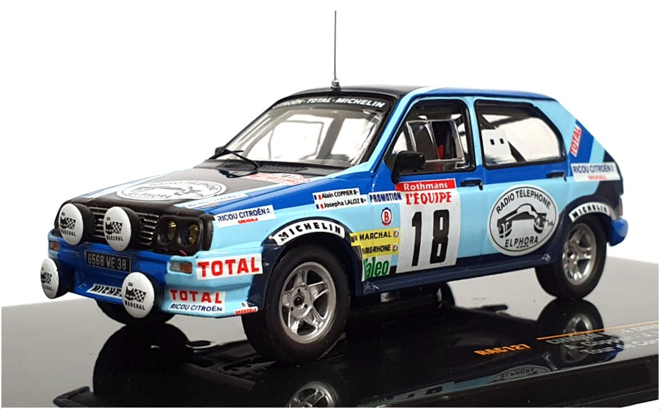 Ixo 1/43 Scale RAC127 - Citroen Visa Chrono Tour De Corse1983 - Blue