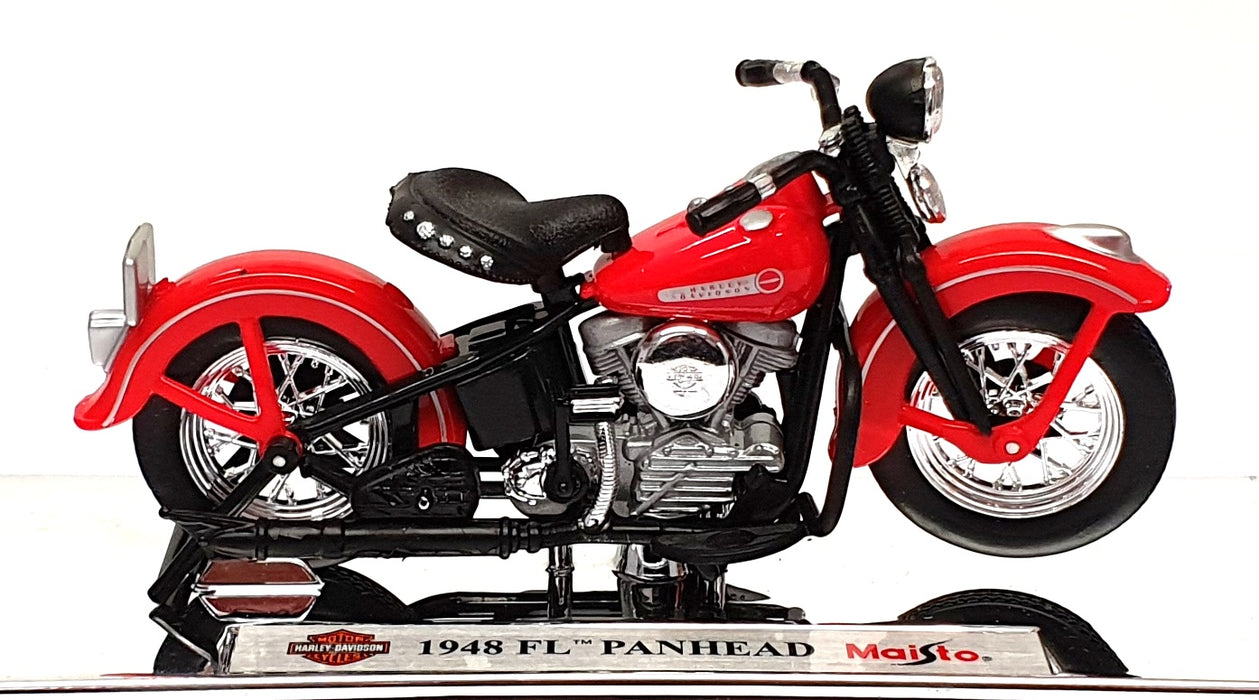 Maisto 1/18 Scale 39388 - 1948 Harley Davidson FL Panhead - Red