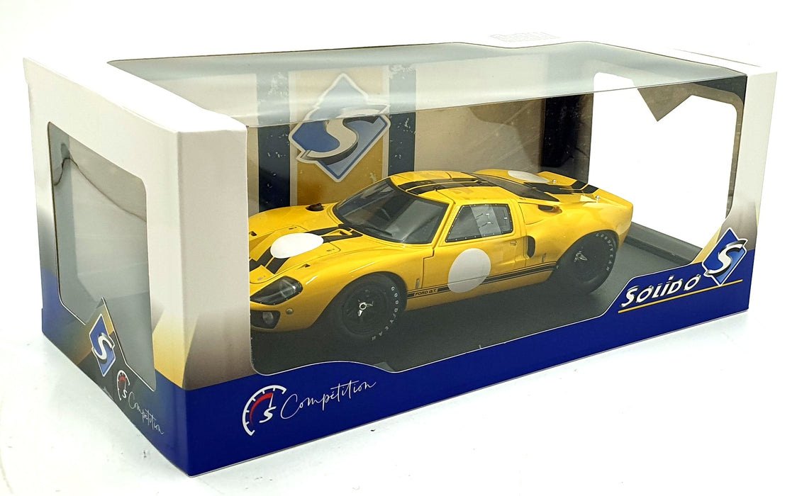 Solido 1/18 Scale Diecast S1813011 - 1968 Ford GT40 MKI - Yellow and Black