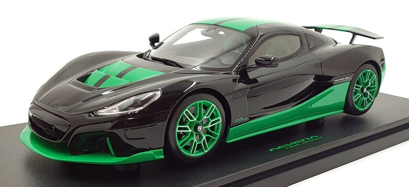 GT Spirit 1/18 Scale Resin GT916 - Rimac Nevera Record Time Attack - Black/Green