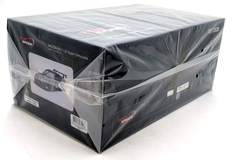 Top Speed 1/18 Scale Resin TS0528 - Mazda RX-7 LB Super Silhouette Black