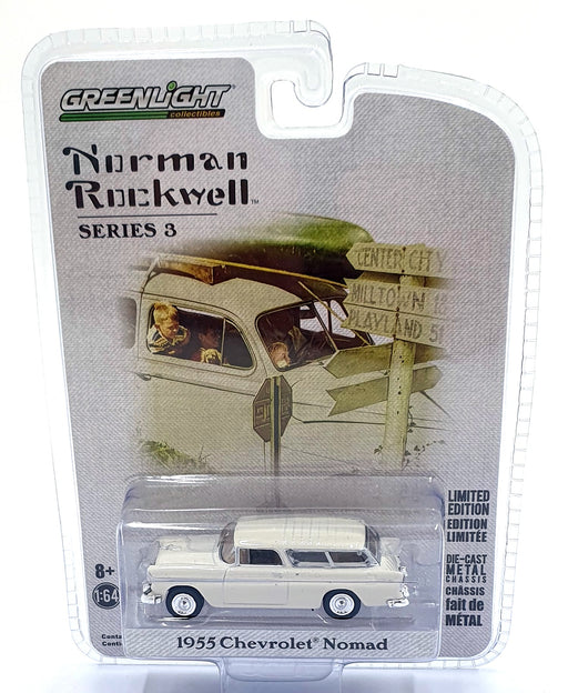 Greenlight 1/64 Scale 54040-B - 1955 Chevrolet Nomad - White