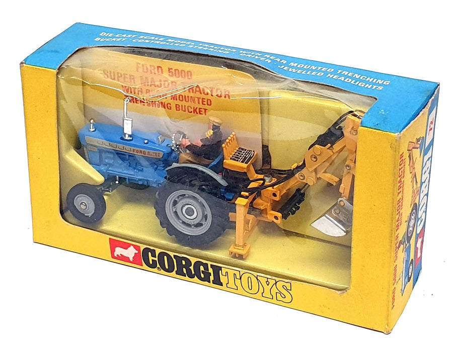 Corgi Original Diecast No. 72 - Ford 5000 Super Major Tractor & Trenching Bucket