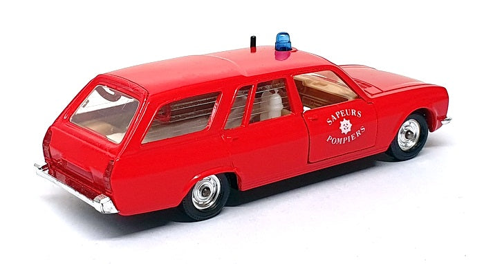 Solido 1/43 Scale No. 23D - Peugeot 504 Pompiers Fire Vehicle - Red