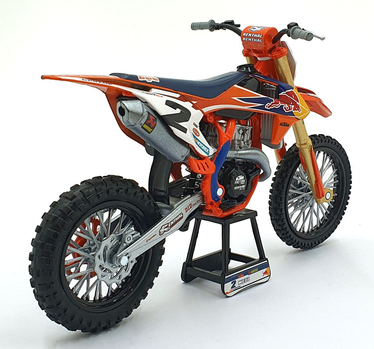 New Ray 1/10 Scale 58213 - KTM 450 SX-F Motorbike #2 Supercross  - Cooper Webb