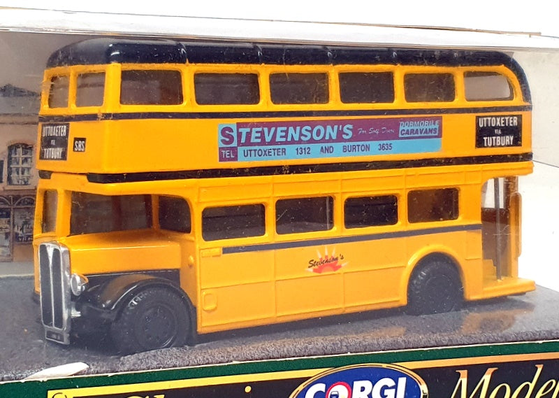 Corgi Appx 12cm Long Diecast 96980 - AEC Uttoxeter Bus - Yellow/Black