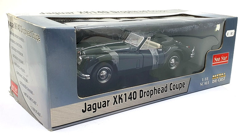 Sun Star 1/18 Scale Diecast - 2802 Jaguar XK 140 Drophead Coupe - Green