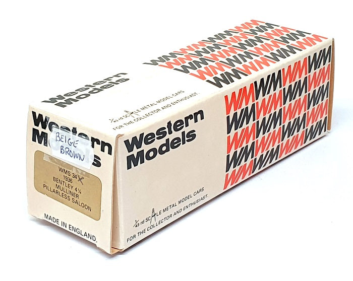 Western 1/43 Scale WMS34X - 1936 Bentley Mulliner Pillarless Saloon Beige/Brown