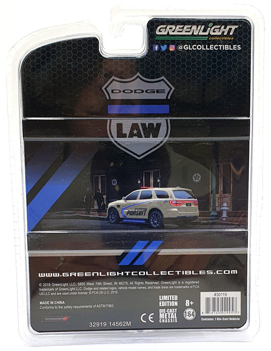Greenlight 1/64 Scale 30119 - 2019 Dodge Durango Pursuit