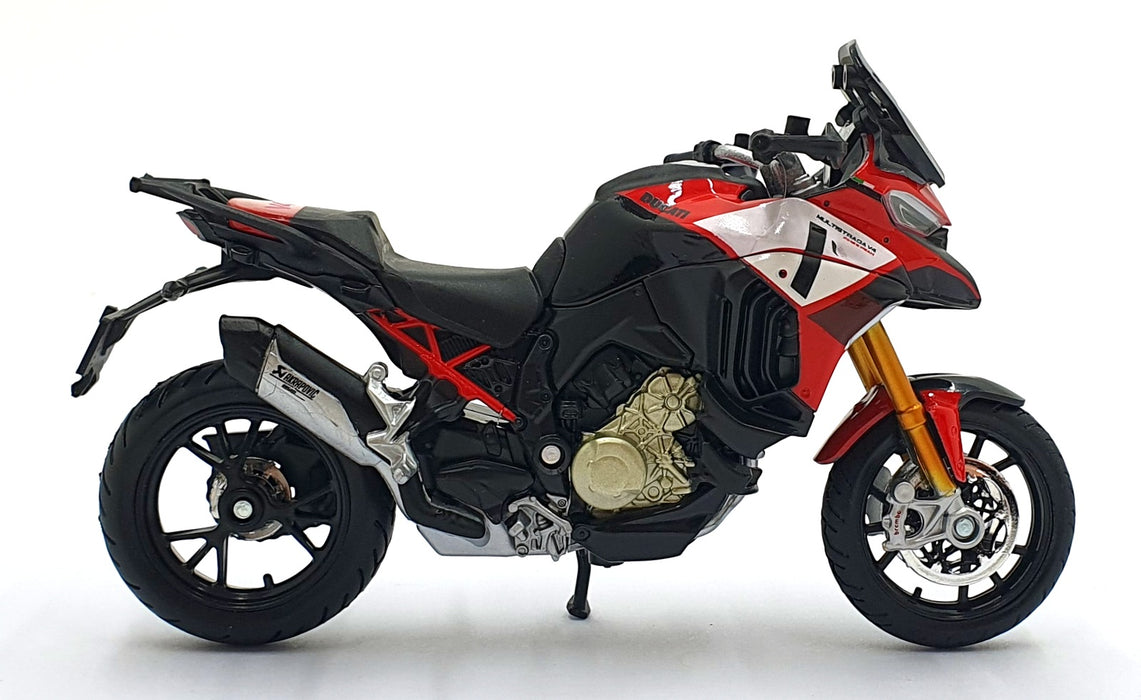 Burago 1/18 Scale 18-51089 - Ducati Multistrada V4 Motorbike - Red/Black