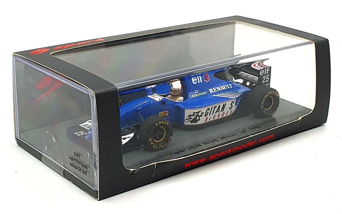 Spark 1/43 Scale S3977 - Ligier JS39 #25 South African GP 1993