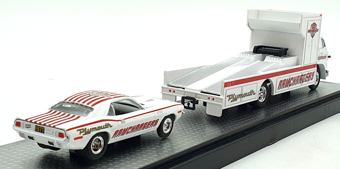 Castline M2 Machines 1/64 Scale R66 '66 Dodge L600 COE & '71 Plymouth HEMI Cuda