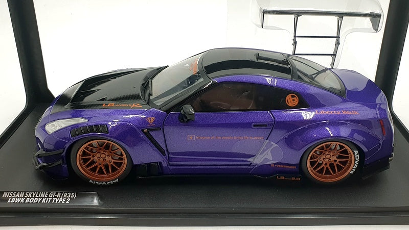 Solido 1/18 Scale Diecast S1805812 - Nissan GTR with Body Kit Type 2 Purplezilla