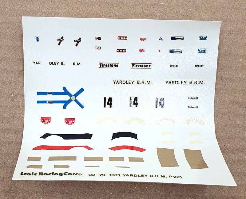 S.R.C. Models 1/43 Scale Unbuilt Kit 02 1971 Yardley BRM P160