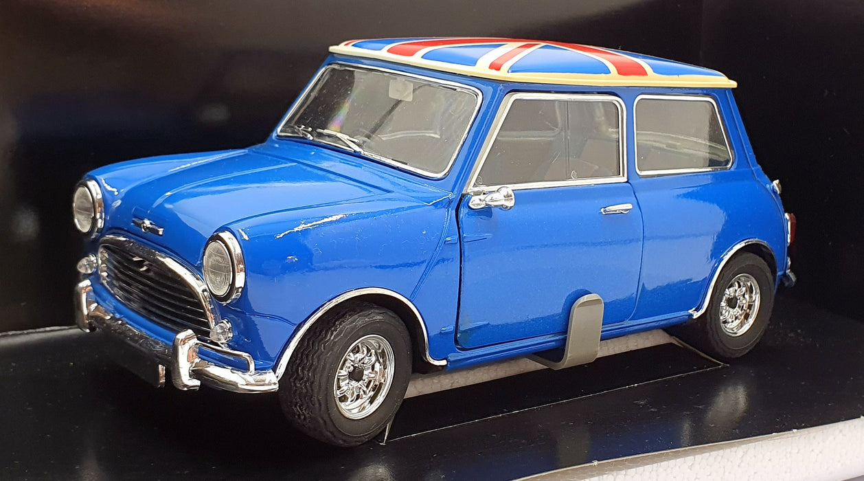 Solido 1/18 Scale Diecast  8023 - Mini Cooper S -Blue/Union Jack Roof