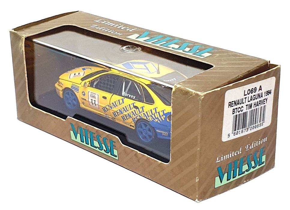Vitesse 1/43 Scale L069A - Renault Laguna #11 BTCC 1994 Tim Harvey - Yellow