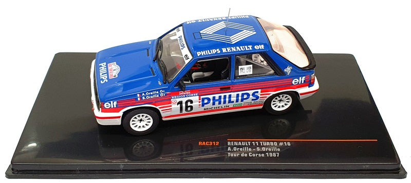 Ixo 1/43 Scale RAC312 - Renault 11 Turbo #8 Tour de Corse 1987