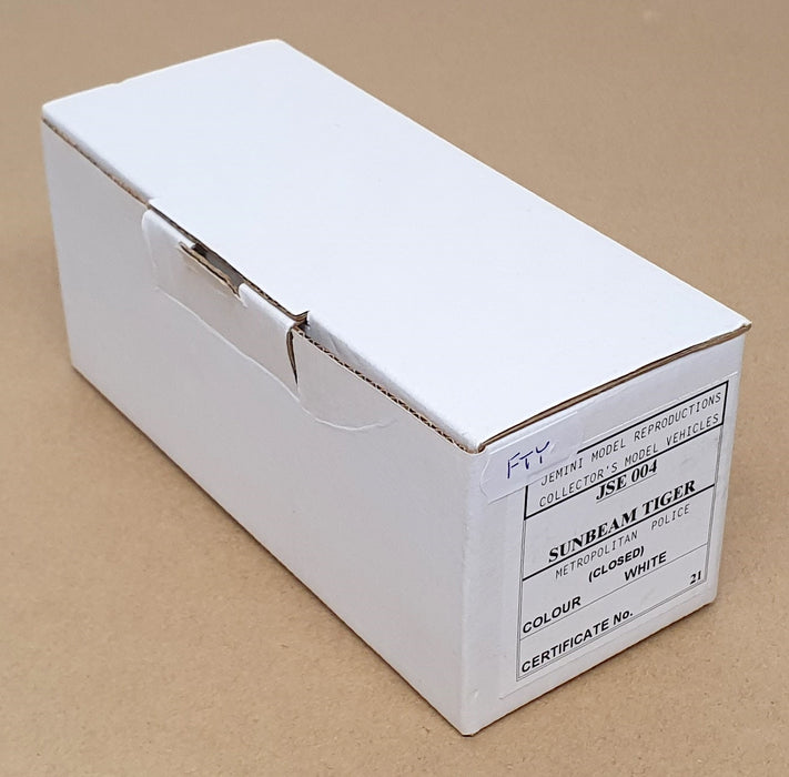 Jemini 1/43 Scale JSE004 - Sunbeam Tiger Metropolitan Police - White