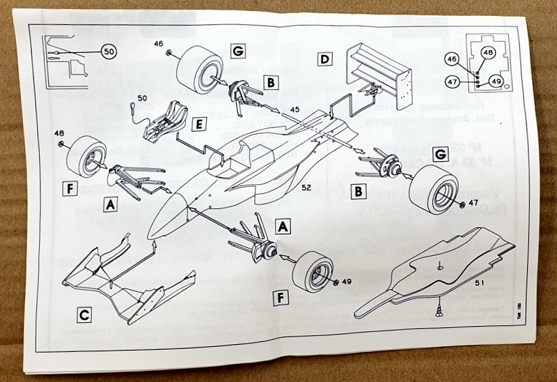 Tameo 1/43 Scale Unbuilt Kit TMK150 - Jordan 191 Japan GP 1991