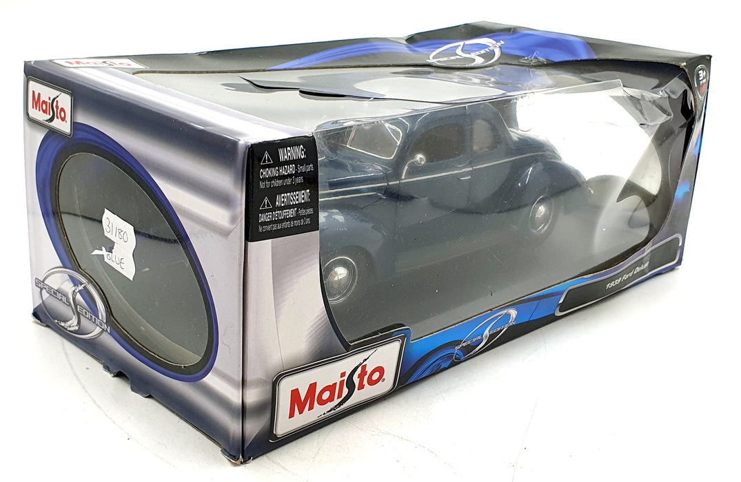 Maisto 1/18 Scale Diecast 31180 - 1939 Ford Deluxe - Dark Blue