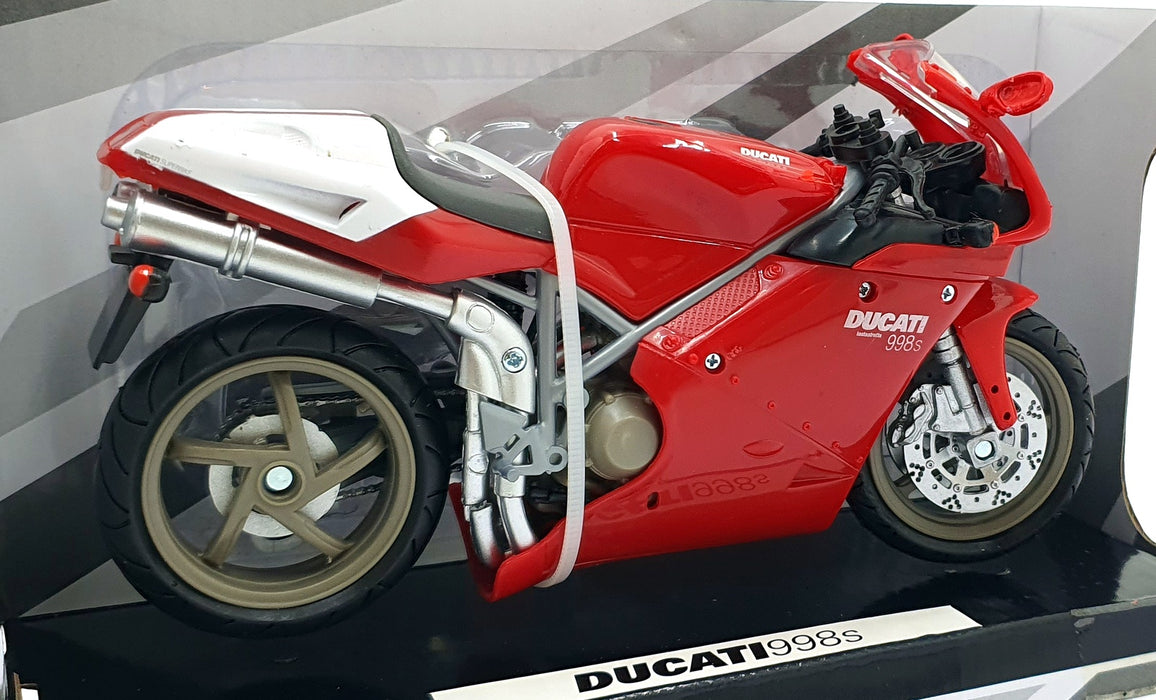 New Ray 1/12 Scale Diecast 43693A - Ducati 998s Motorbike - Red