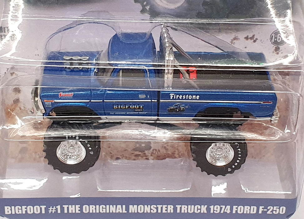Greenlight 1/64 Scale 29934 - 1974 Ford F-250 Bigfoot #1 Monster Truck - Blue