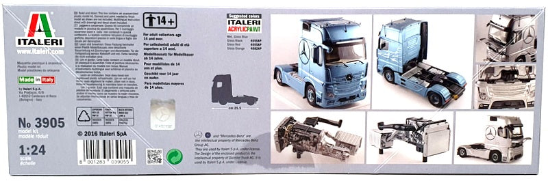 Italeri 1/24 Scale Kit 3905 - Mercedes Benz Actros MP4 Truck 2 Version Decals