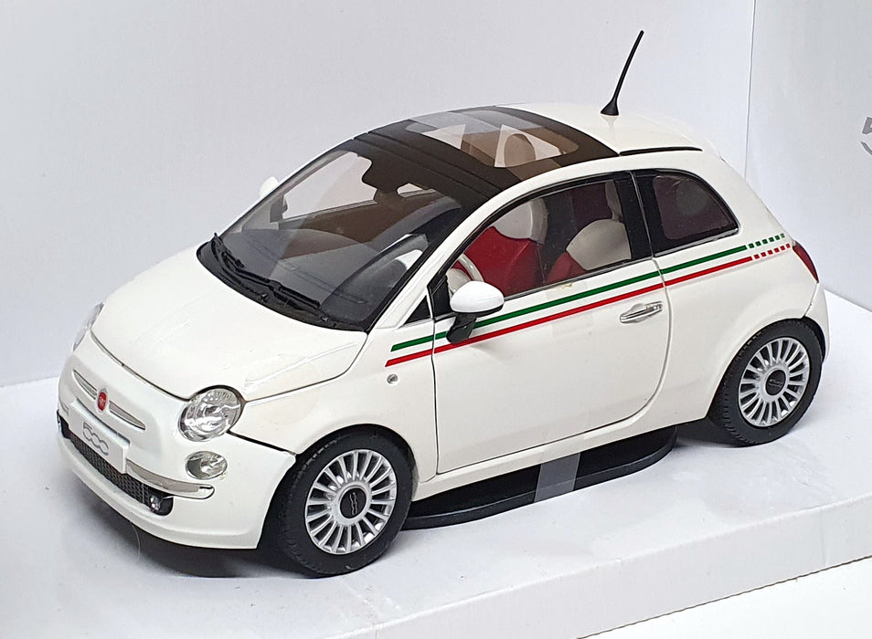 Mondo Motors 1/18 Scale Diecast 500291 - New Fiat 500 - White
