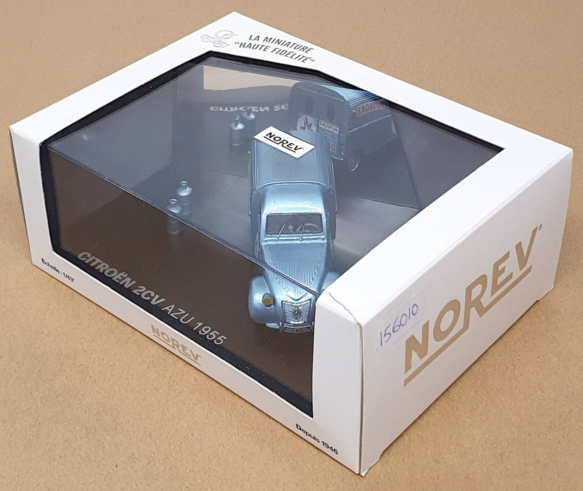 Norev 1/43 Scale 156010 - 1955 Citroen 2CV AZU Butagaz - Met. Lt. Blue