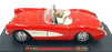 Burago 1/24 Scale Diecast 0524 - 1957 Chevrolet Corvette - Red/White