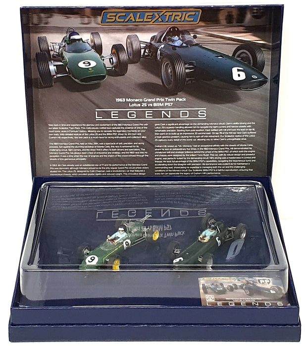 Scalextric 1/32 Scale C4580A - 1963 F1 Monaco GP Twin Pack Lotus 25 v BRM P57