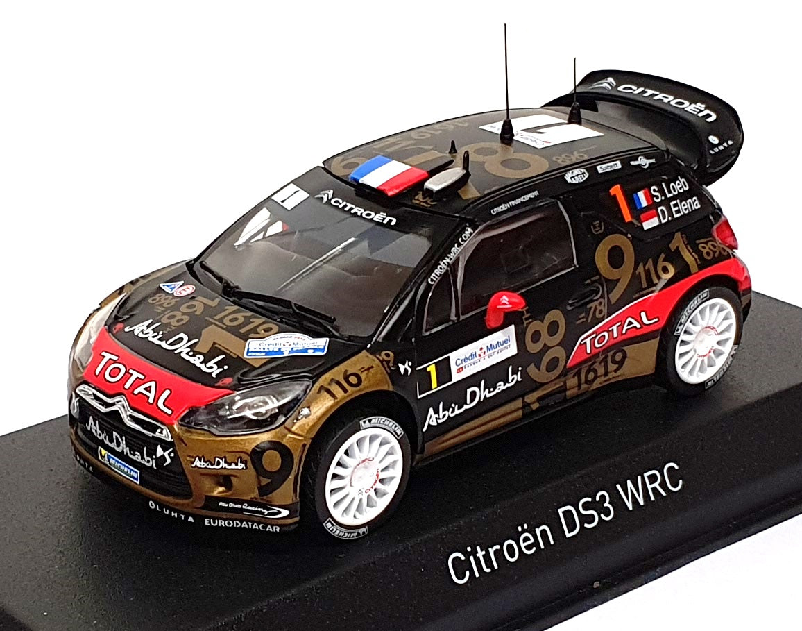 Norev 1/43 Scale 155361 - Citroen DS3 WRC #1 France Rally 2013 Loeb/Elena