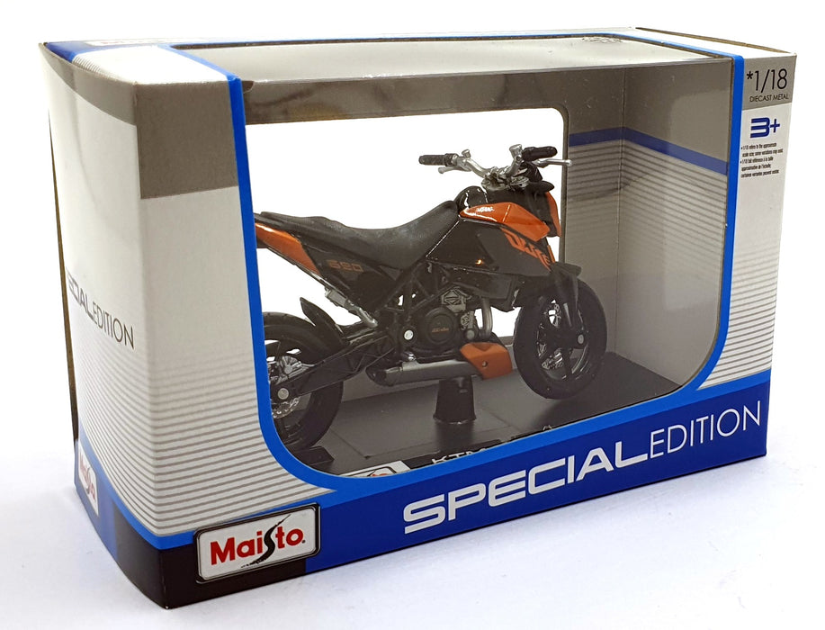 Maisto 1/18 Scale 39300 - KTM 690 Duke Motorbike - Orange