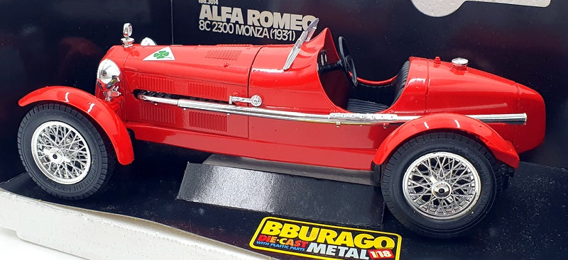 Burago 1/18 Scale Diecast 3014 - Alfa Romeo 8C 2300 Monza 1931 Red