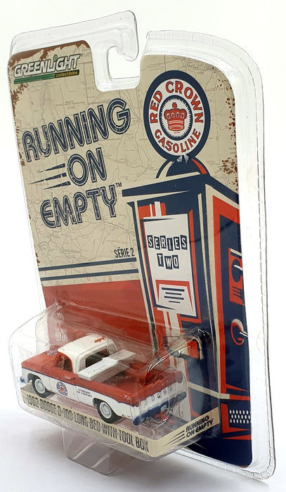 Greenlight 1/64 Scale 41020-A 1962 Dodge D-100 Long Bed with Tool Box Red/White