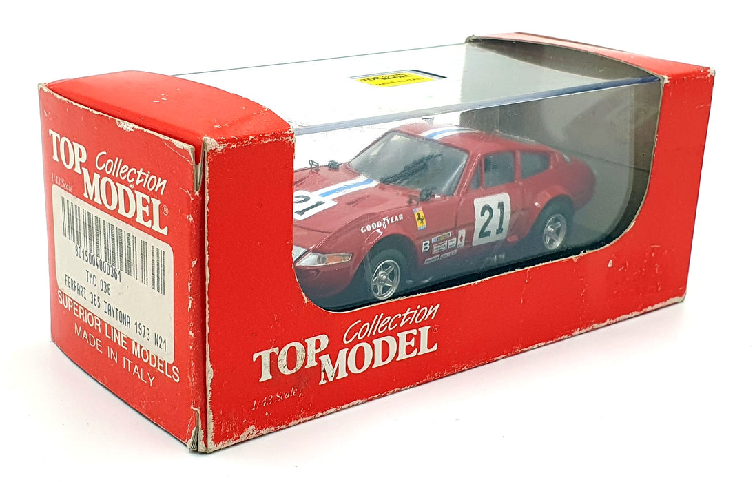Top Model 1/43 Scale TMC036 - 1973 Ferrari 365 Daytona Coupe - #21 Red