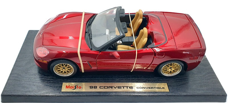 Maisto 1/18 Scale 31846 - 1998 Chevrolet Corvette Convertible - Met Red