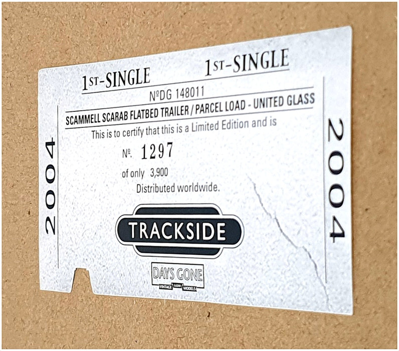 Lledo 1/76 Scale DG148011 - Scammell Scarab & Parcel Load (United Glass) Blue