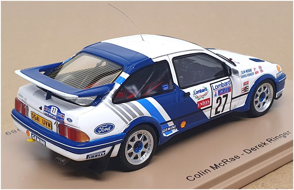 Spark 1/43 Scale S8708 - Ford Sierra RS Cosworth #27 Lombard RAC Rally 1989