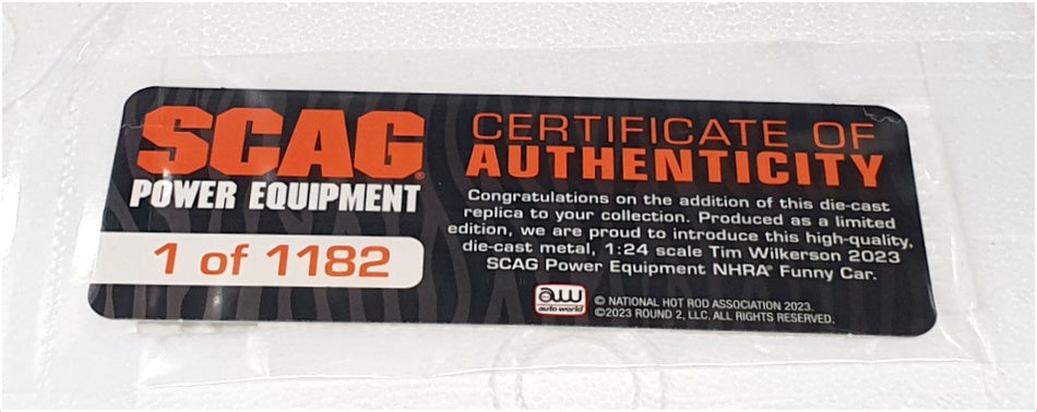 Auto World 1/24 Scale AWN013 - 2023 NHRA Tim Wilkerson SCAG Ford Funny Car