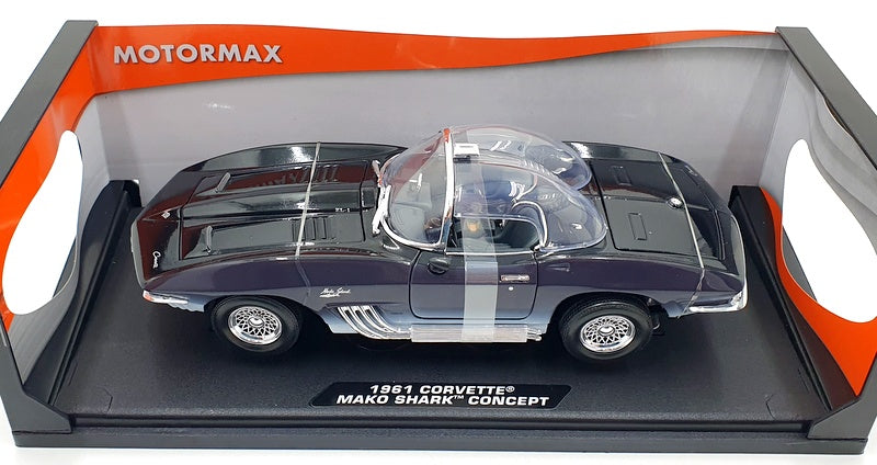 Motor Max 1/18 Scale 73102 - 1961 Chevrolet Stingray Mako Shark - Blue