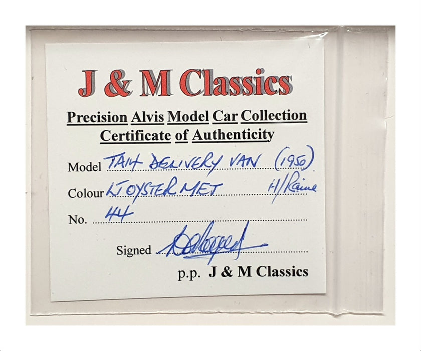 J&M Classics 1/43 Scale JM762A - 1950 Alvis TA14 Van "Raine" - Met Lt Oyster