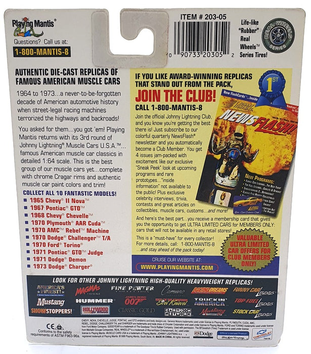 Johnny Lightning 1/64 Scale 203-05 Muscle USA 1968 Chevrolet Chevelle - WL