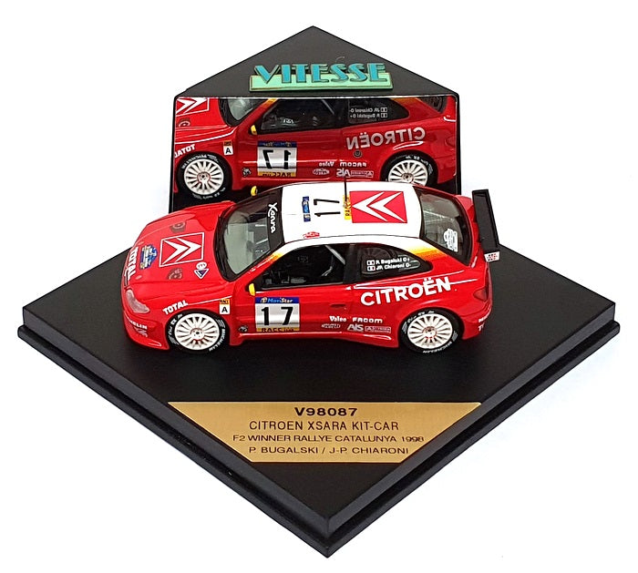 Vitesse 1/43 Scale V98087 - Citroen Xsara Kit-Car #17 F2 Winner Catalunya 1998
