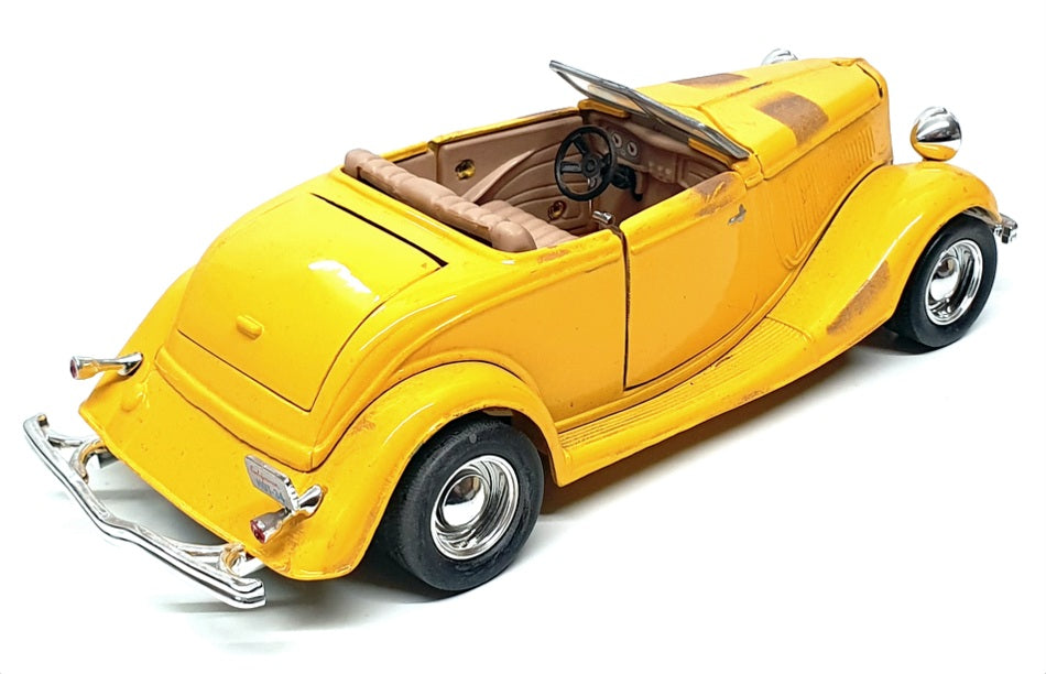 Motor Max 1/24 Scale 8823K - 1934 Ford Convertible - Yellow