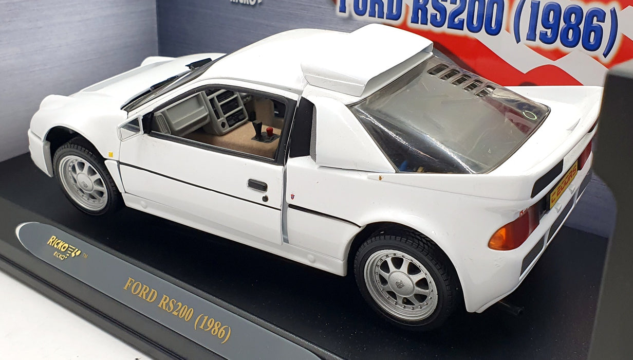Ricko 1/18 Scale Diecast 32137 - Ford RS200 1986 - White