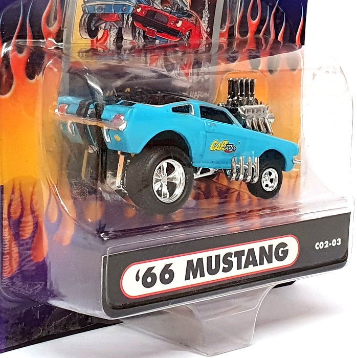 Muscle Machines 1/64 Scale 71171 C02-03 - 1966 Ford Mustang - Blue
