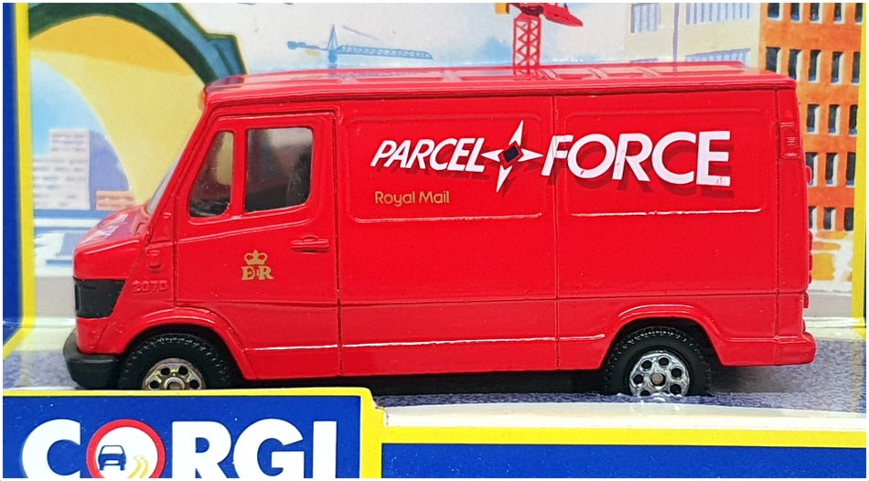 Corgi Appx 10cm Long Diecast 91670 - Mercedes Benz 207D Van (Parcelforce) Red