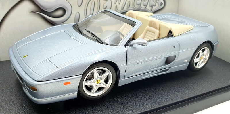 Hot Wheels 1/18 Scale 23907 Ferrari F355 Spider 1995 - Dark Silver Metallic